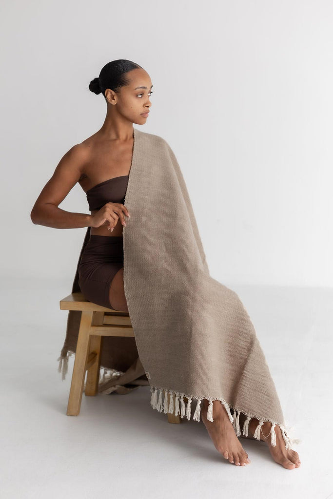 Organic Cotton Yoga Blanket - Naturally Dyed
