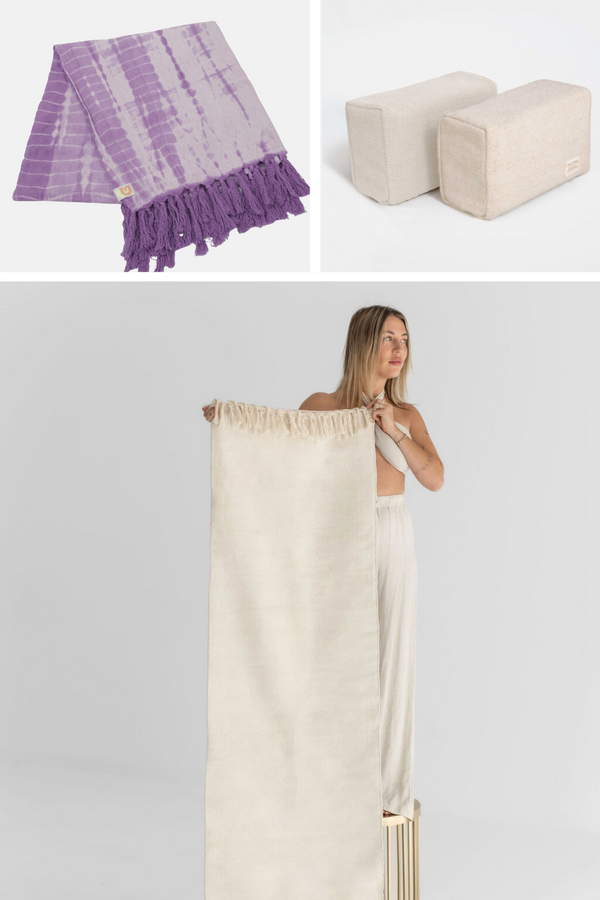 Accessory Bundle: Yoga Blanket + Towel + Block