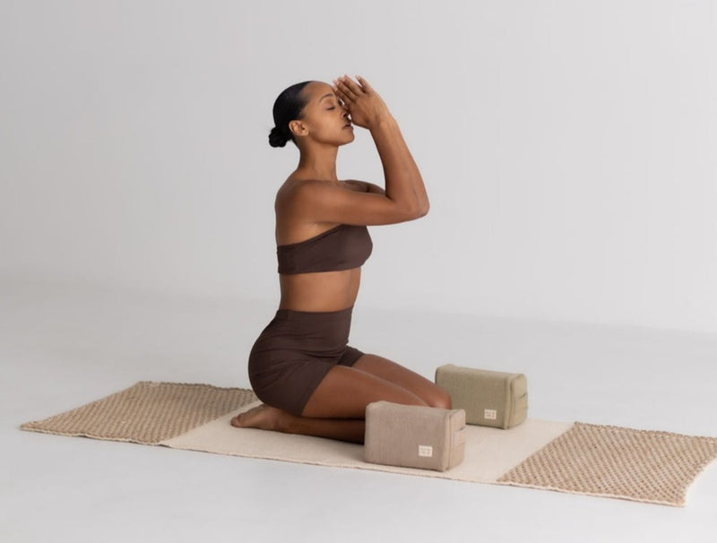Diamond Yoga Mat - Clay & Cream