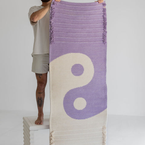 Yin-Yang Amethyst - Naturally Dyed Herbal Yoga Mat 7mm