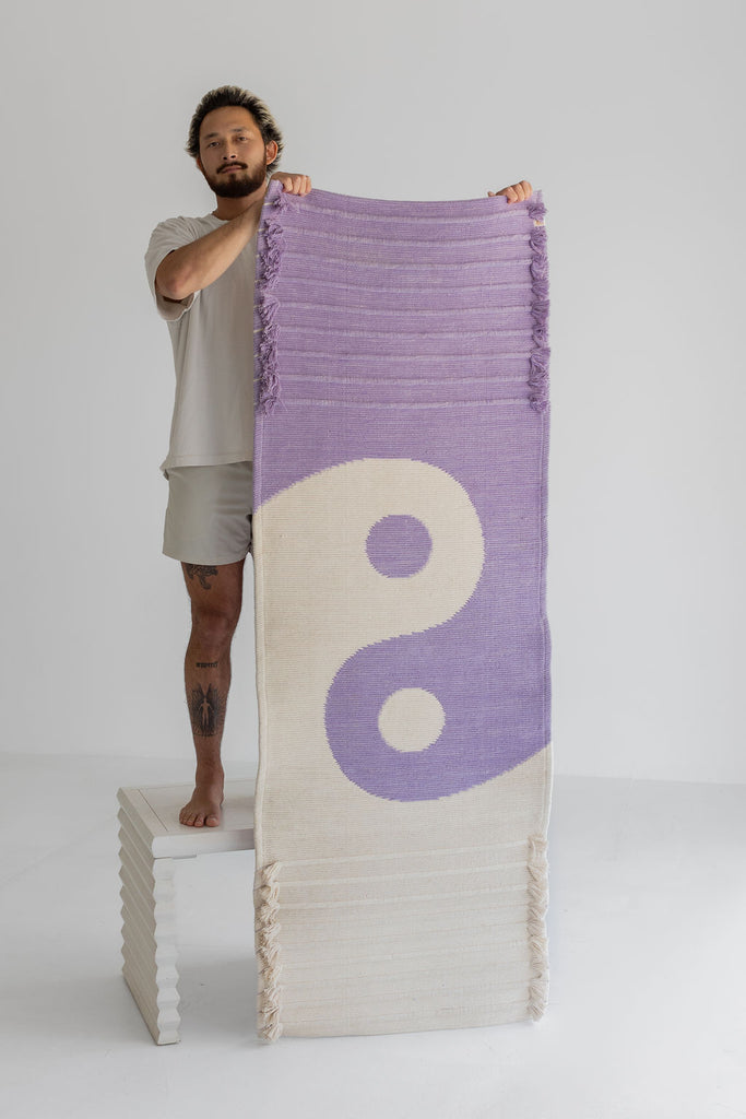 Yin-Yang Amethyst - Naturally Dyed Herbal Yoga Mat 7mm