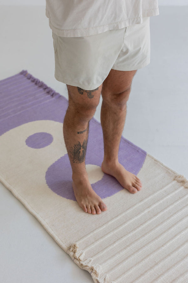 Yin-Yang Amethyst - Naturally Dyed Herbal Yoga Mat 7mm