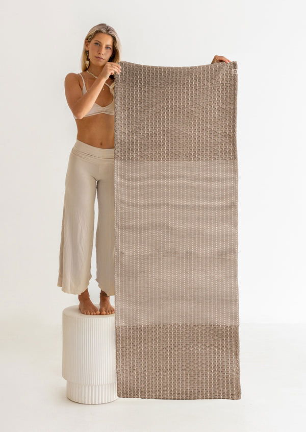 Handmade Organic Cotton Yoga Mat Natural Yoga Mat - Yoga Rug - Exercise,  Workout, & Fitness Rug Made of 100% Cotton - Woven Material - Absorbent 