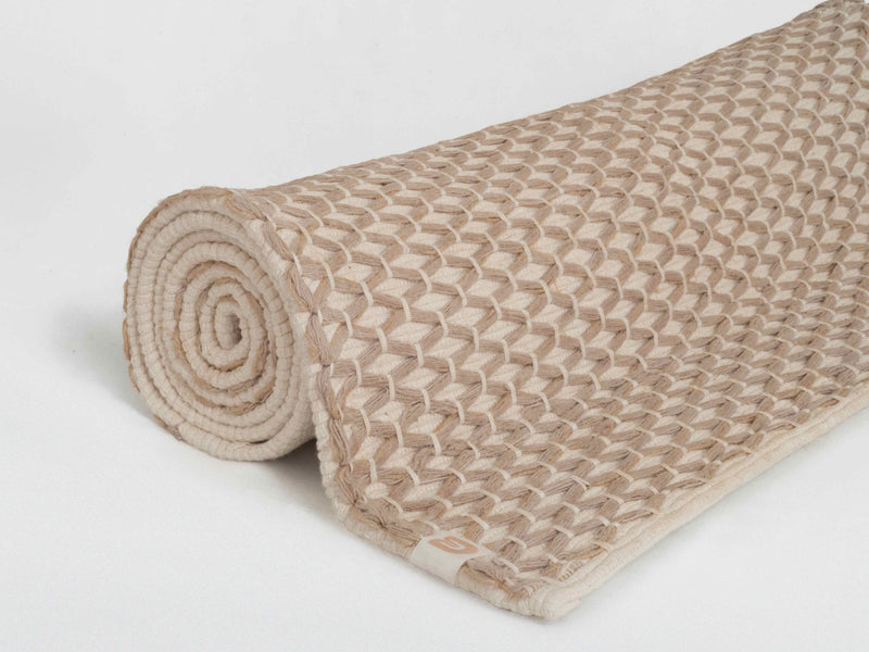Diamond Yoga Mat - Clay & Cream