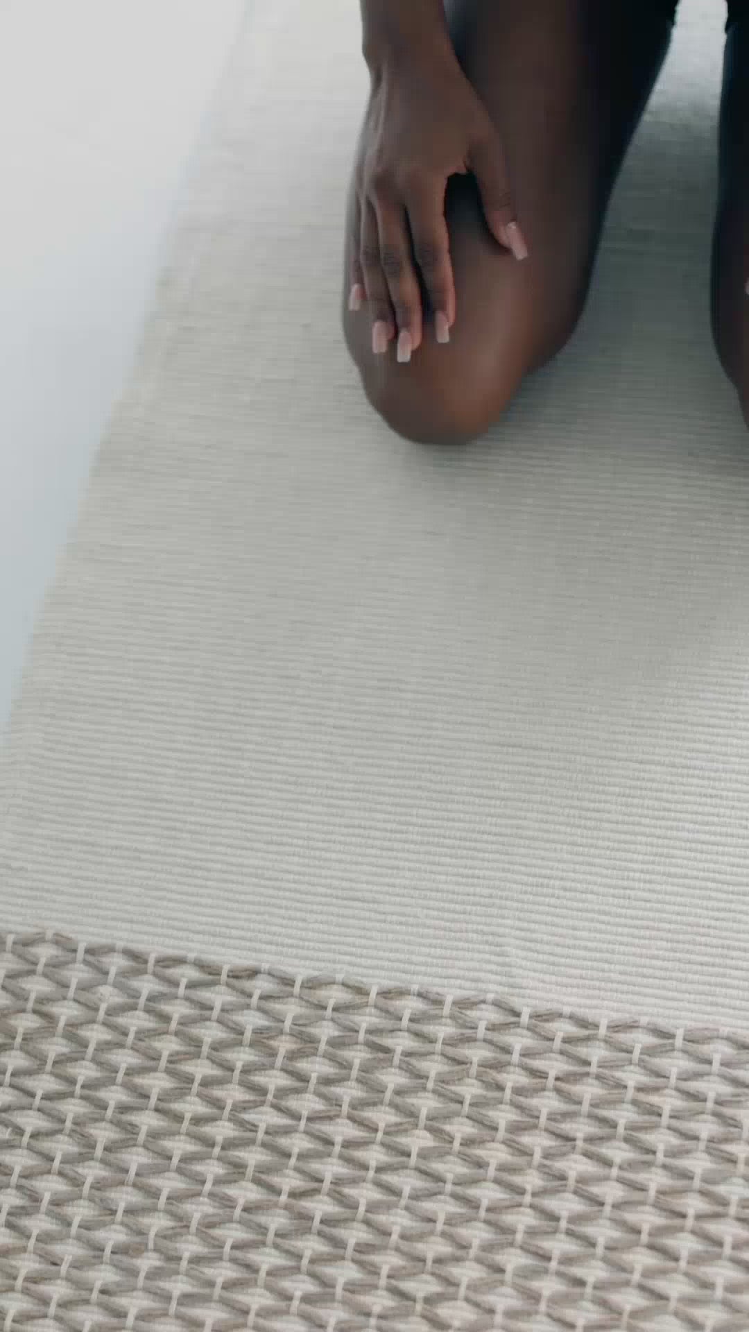 Diamond Yoga Mat - Clay & Cream