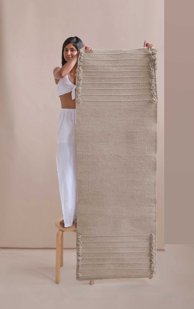 Handwoven Natural Cotton Yoga Mat Bag