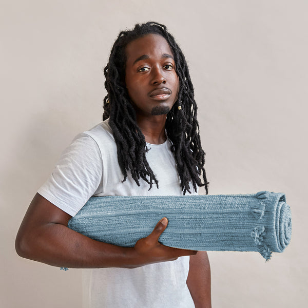 Eco-friendly Yoga Mat, organic cotton yoga mat, herbal dyed, plant dyed, yoga rug